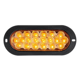 Amber/Clear Oval Flange Mount LED Fleet Sealed Light