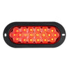 Red/Clear Oval Flange Mount LED Fleet Sealed Light