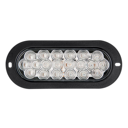 White/Clear Oval Flange Mount LED Fleet Sealed Light