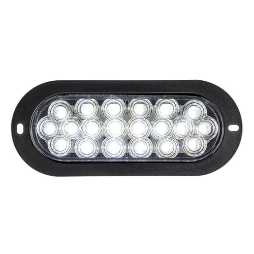 White/Clear Oval Flange Mount LED Fleet Sealed Light