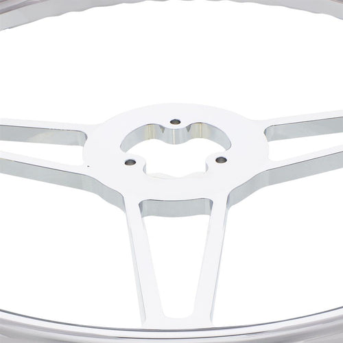 18" Chrome Aluminum "Blaze" Style Steering Wheel
