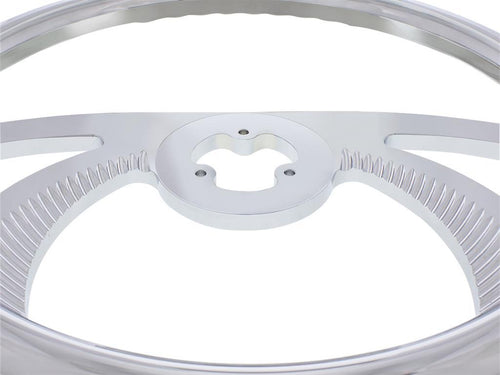 18" Chrome Aluminum "Scorpion" Style Steering Wheel