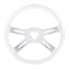 18" Color 4 Spoke Steering Wheel - Glacier White