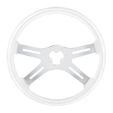18" Color 4 Spoke Steering Wheel - Glacier White