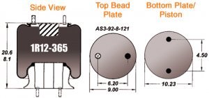 Goodyear Air Spring Rolling Lobe Airbag