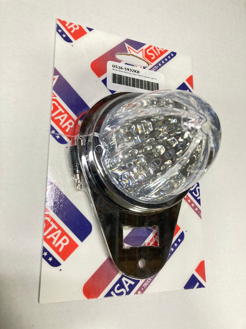 White /Blue Teardrop Style Interior Dome Light PLATE - (1) Watermelon Light Holes - (1) Switch Hole Stainless 304 KW, T600 / T660 / T800 / W900