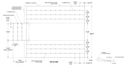Flat Bed 24’ x 27’ W/8’ DROP Lumber Tarp 18oz / 14oz,  Vinyl W/ 3 D-Ring Rows & 1 End Flap