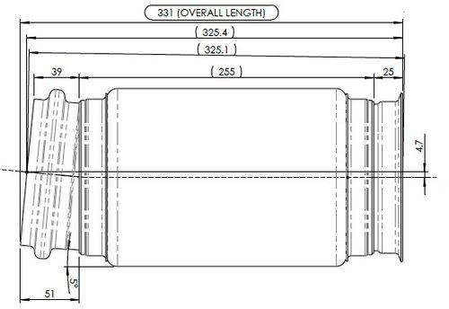 Exhaust Bellow, Fits Volvo/Mack Length: 12 7/8 Inch Inside Diameter: 5.03 Inch