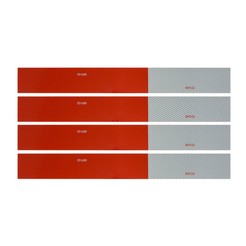 DOT-C2 Conspicuity Tape in Red & White 18" Strips Sold by set of 4
