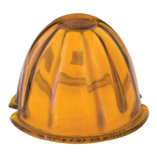 Dark Amber  3.5" Watermelon Style Glass Lens