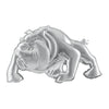 Chrome Plastic Bull Dog, with Tape