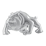 Descontinued. Chrome Plastic Bull Dog, with Tape