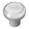 Tractor Large Chrome Screw-In Air Valve Control Knob with Stainless Steel Script Plate