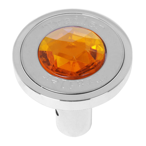 Amber Tractor Pin Hole Style Air Control Knob with Crystal on Top
