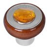 Amber Tractor Script Air Valve Control Knob with Crystal