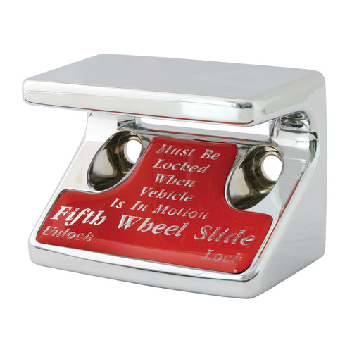 Chrome Plastic Switch Guard W/Red 5Th Wheel fits Freightliner