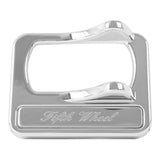 Chrome Plastic 5Th Wheel Rocker Switch Cover With Stainless Steel Script Plate fits Peterbilt 2005+