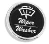 Chrome Aluminum Knob  Wiper/Washer, Black