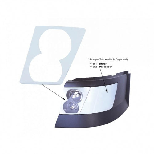 Chrome Daylight Running/Fog Light Cover For 2003-2017 Volvo VN/VNL - Passenger
