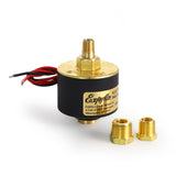 Automatic Electonic Drain Valve 12v, ¼” NPT w/ ¼” to 3/8” and ¼” to ½” adapter bushings (2) Expello