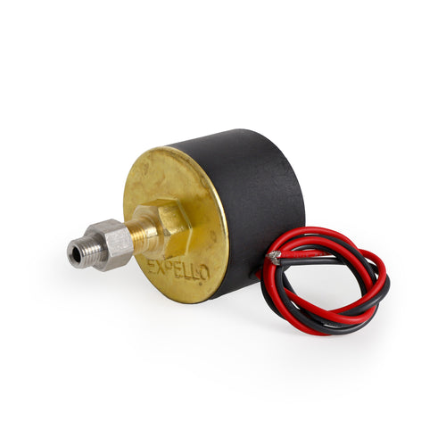 Automatic Electonic Drain Valve 12V, ¼” NPT w/ ¼ -> M12x1.5 bushing (VOLVO FITTING) Expello