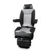 Seat Chief, 2 arms, Headrest, 2 tone Colors Grey & Black synthetic Leather Knoedler