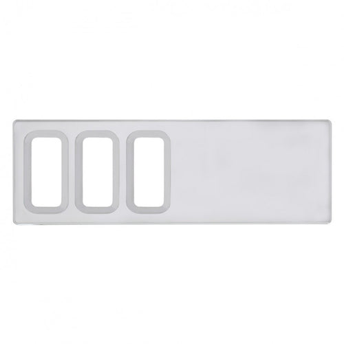 Chrome Plastic Dash Switch Panel Cover For International - 3 Openings