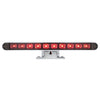 Chrome 10 LED Light Bar with 180º Swivel Base - Dual Function Red LED/Clear Lens