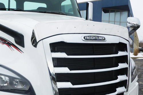 Bug Deflector For New fits Freightliner Cascadia  2018+ models. Sold individually. Built in hood tilt handle.