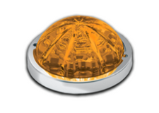 3.5" Low Profile Watermelon Hero LED Marker Light - Amber Light / Amber Lens