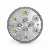 4" Round Dual Color Red/White With Blue Strobe Led Light 12/24V
