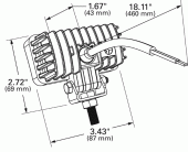 Grote 860 Raw Lumens, Small Rectangle .75A @ 12VDC BriteZone® LED Work Lights