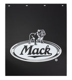 Mud Flap 24” X 30” x 3/16'',Polypro  Black W/ White Logo Fits Mack Silver(RIGHT)