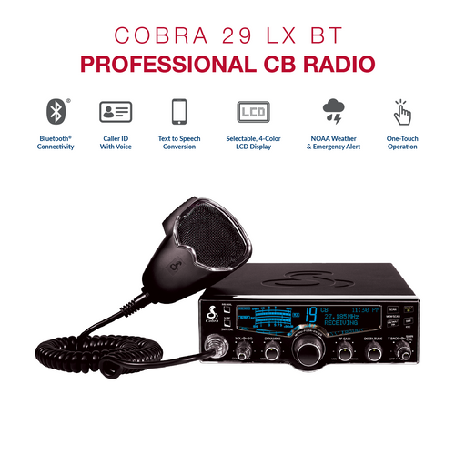 Cobra 29LX, 40 Channel, CB Radio with NOAA Weather and 4 color LCD Display (Discontinued)
