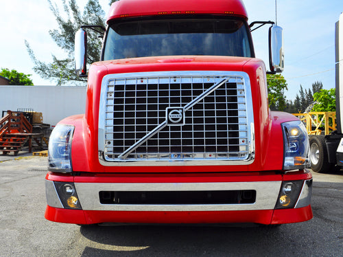 Grille Fits Volvo VNL 2018-03 VNM 2018-04 Chrome Plastic With Bugscreen