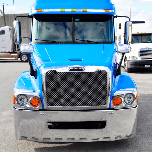 18” Chrome Bumper (FL Century 1996-2004) W/ Mounting Holes, Tow, & 11 Hidden Light Holes