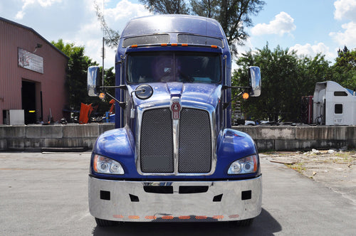 20” Chrome Bumper (Kenworth T660) W/ Air Vent, Tow, 10 Hidden Light Holes & Fog Light Holes