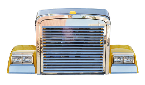 Grille Fits Freightliner Classic, Fld 120 W/ 17 Louvers, 430 Stainless Steel