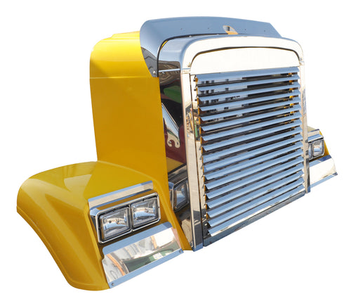Grille Fits Freightliner Classic, Fld 120 W/ 17 Louvers, 430 Stainless Steel