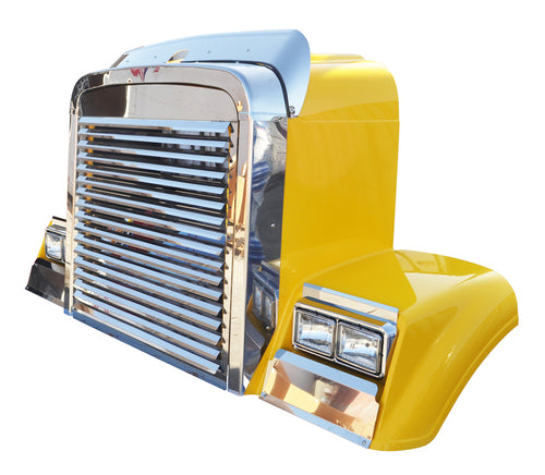 Grille Fits Freightliner Classic, Fld 120 W/ 17 Louvers, 430 Stainless Steel