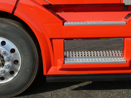 Lower Step Insert fits Volvo 2006+ VN models. Rear step insert. Sold in pairs.