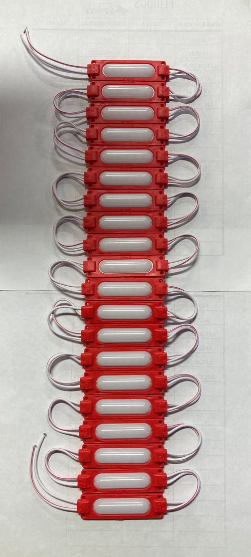6 Led  Rubber Light Bars Strip W/Adhesive Tape Red