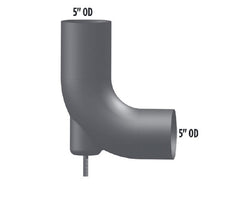 Aluminized Bolt-on Elbow (5") Fits Freightliner Century & Columbia