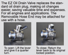 Ez Oil Drain Valve [Thread size : 1 1/8"-12 UNF] CAT 3304, 3306, 3406, 3406B, 3406C, 3406E, 3408, 3412, 3456, 3176, 3126, CAT C10, C11, C12, C13, C15 (Acert models use valve # EZ-215), C16, C18