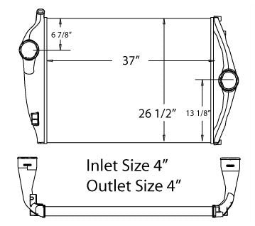 Charge Air Cooler fits Freightliner FLD, Columbia Cl, Century St, M2 112 2004-2008