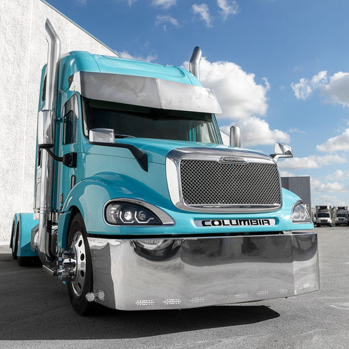 Black Headlight (Freightliner Columbia) W/ LED Light Bar