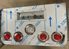 Hose air plug Center Panel 33 1/2" X 20" X 4" With LED 5 Lights Watermelon Red/Red And 1 White back up