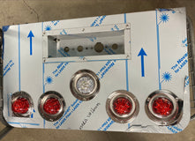 Hose air plug Center Panel 33 1/2" X 20" X 4" With LED 5 Lights Watermelon Red/Red And 1 White back up