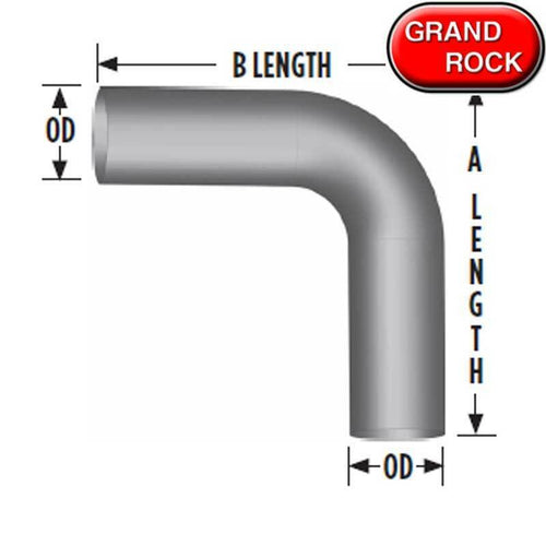 4" Exhaust Elbow 90 Degree 12" x 12" OD-OD Aluminized