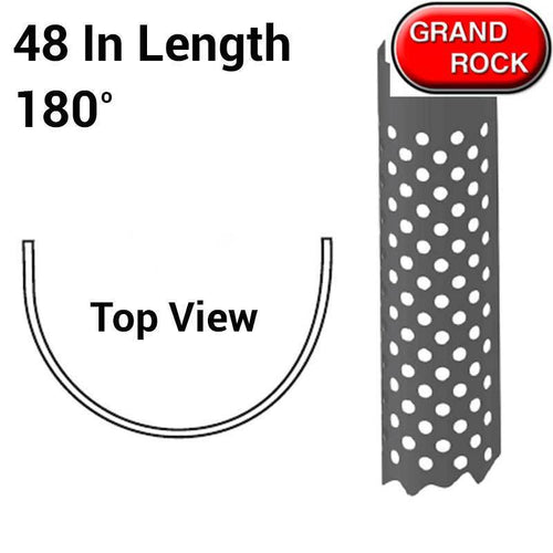 10" x 48" Stainless Steel 180º Heat Shield With Round Holes ( NO BRKTS)